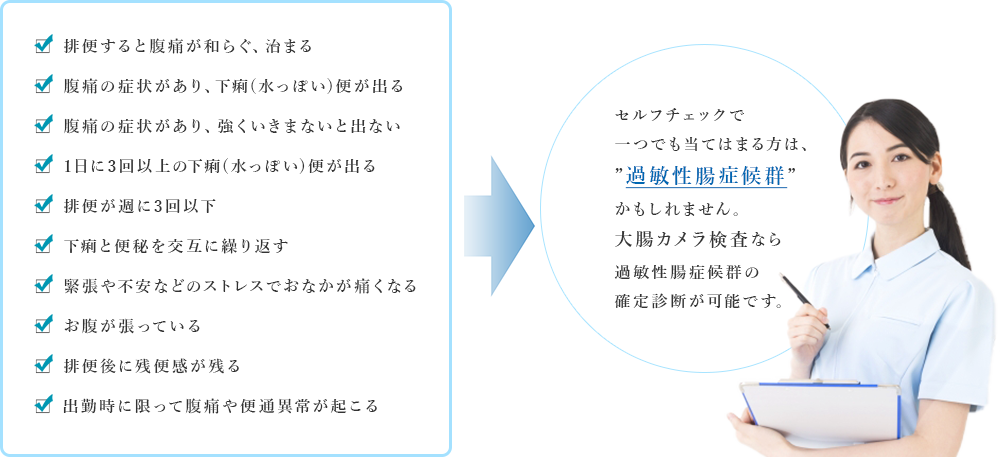 過敏性腸症候群のセルフチェック